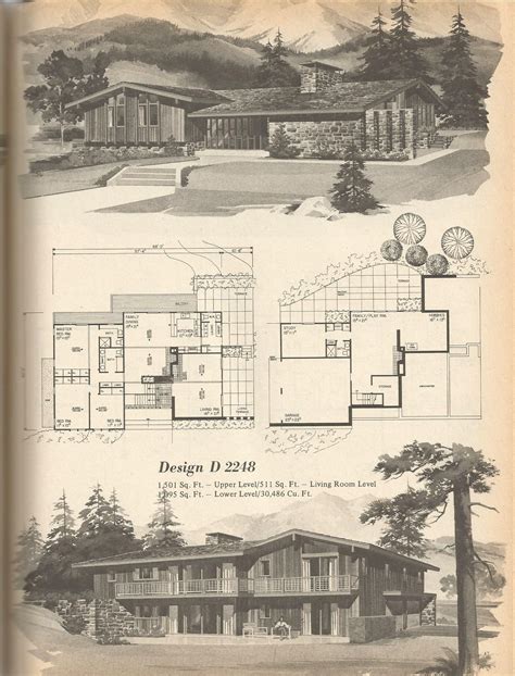 Vintage House Plans Multi Level Homes Part 6 Artofit