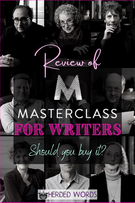 A Series Of Photos With The Words Review Of Master Class For Writers