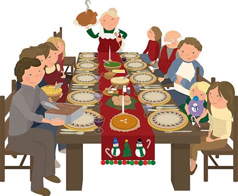 Top Christmas Dinner Clip Art Vector Graphics And Illustrations Istock