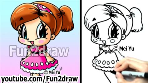 How To Draw Cartoon People Chibi Girl Cute Art