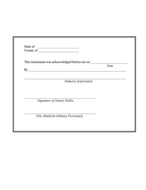 Free Printable Acknowledgement Notary Forms Printable Forms Free Online