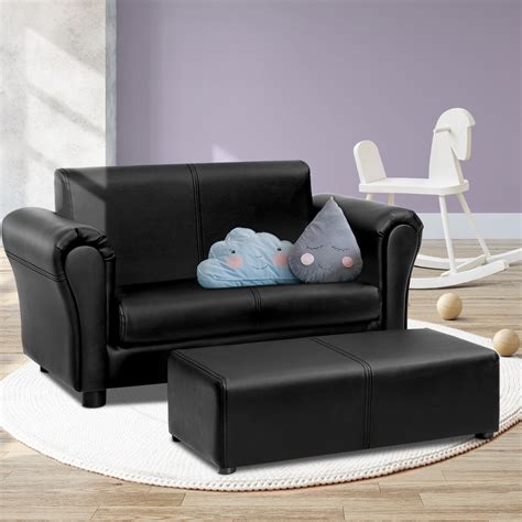 Kids enjoy lounging as well, especially in the morning when they're watching their cartoons and eating their breakfast. Keezi Kids Sofa Armchair Footstool Set Black Lounge Chair ...