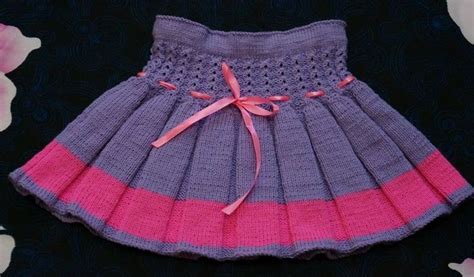 готовая вязаная спицами детская юбка образец 4 Cheer Skirts Kids