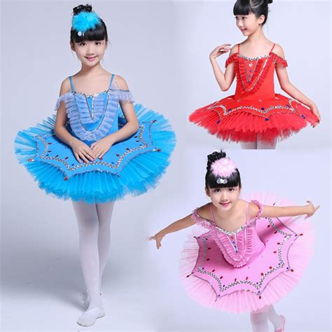Girls Gymnastic Leotard Ballet Dancing Dress 3 Color Swan Lake Costume