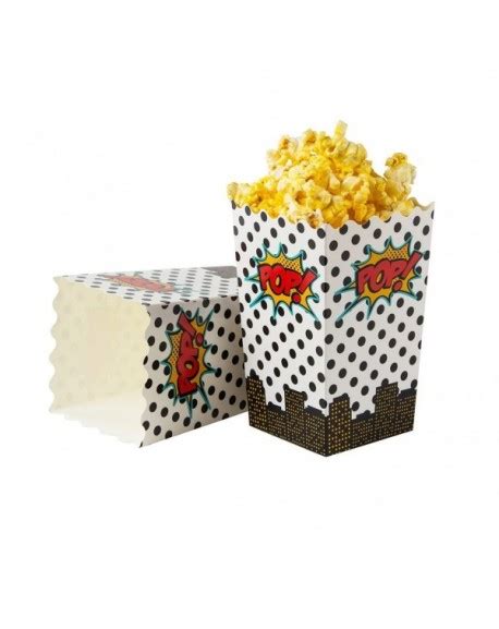 Set Of 100 Popcorn Favor Boxes Mini Paper Popcorn Bags And Snack