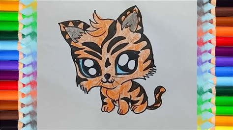 How To Draw A Cute Cartoon Tiger Draw Cute Animals