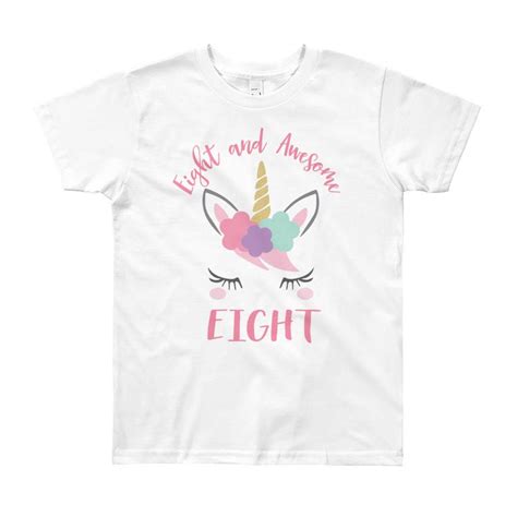 Cafepress brings your passions to life with the perfect item for every occasion. Unicorn 8th Birthday Party Shirt, Unicorn Birthday Girl T ...
