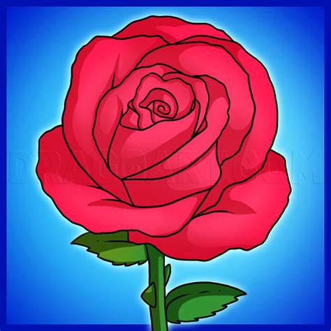 How To Draw A Simple Rose Step By Step Drawing Guide By