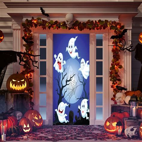 The Holiday Aisle Halloween Ghosts Door Mural Wayfair
