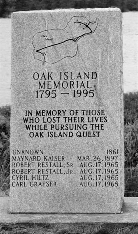 Primarily a family beach type locale, the island also provides many other types of recreational activity. Oak Island Memorial Stone | Oak island, Oak island mystery ...
