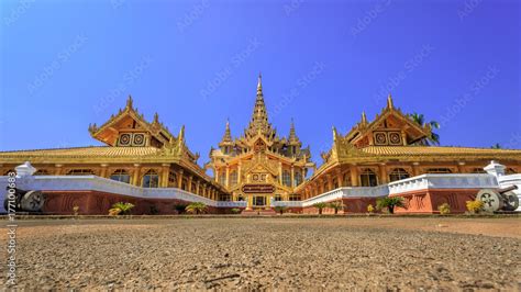 The Palace Of The King In Myanmar In The Past Kambawzathardi Golden