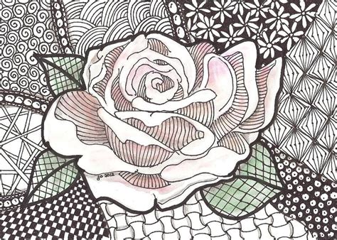 Zentangle Rose Zentangle Designs By Jo Michigan Project On