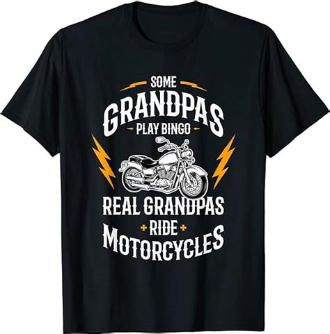 Bhthui Mens Some Grandpas Play Bingo Real Grandpas Ride Motorcycles T