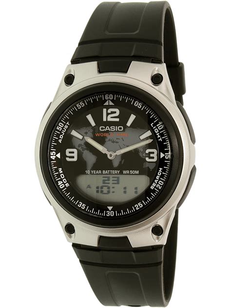 Casio Mens Sports Aw80 1a2v Black Resin Quartz Sport Watch Walmart