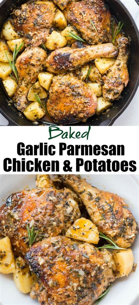 The prep is very simple; Baked chicken and potatoes in a butter garlic herb sauce ...