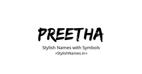193 Preetha Stylish Names And Nicknames 🔥😍 Copy Paste