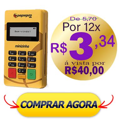 No caso da minizinha pagseguro, o valor dela é muito, muito mais barato do que 1 mês de aluguel. Nova Moderninha Pro 2 - A Nova Maquininha do PagSeguro!