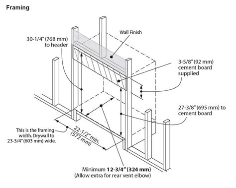 It also has a standing pilot with a millivolt valve control on/off switch. Gas Fireplace Installation Framing | LEDGE Wall Mount Gas ...