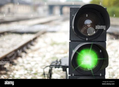 Railway Signal Green Stock Photos And Railway Signal Green Stock Images