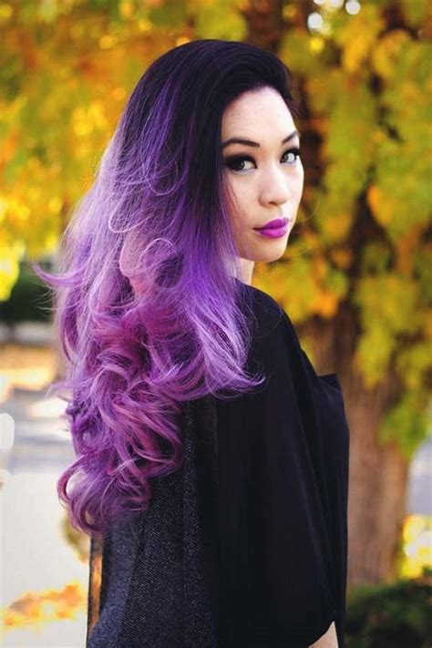 120 Outstanding Purple Hair That Gives You A Splendiferous Result Purple Ombre Hair Lavender