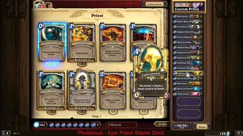 Find the best archetypes, compare. Hearthstone - Epic Starter Priest Deck - YouTube