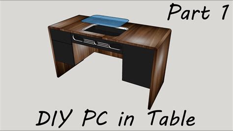 This computer table or personal laptop system table's shape and functionality make it perfect for practically any office or home workspace. DIY PC in Table - Part 1 - YouTube