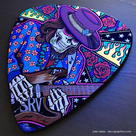 Custom Painted Guitar Pick Art By Julie Oakes