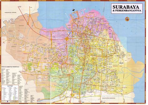 Takjub Indonesia Peta Kota Surabaya