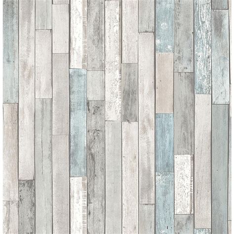 Brewster Barn Board Grey Thin Plank Paper Non Pasted Wallpaper Roll