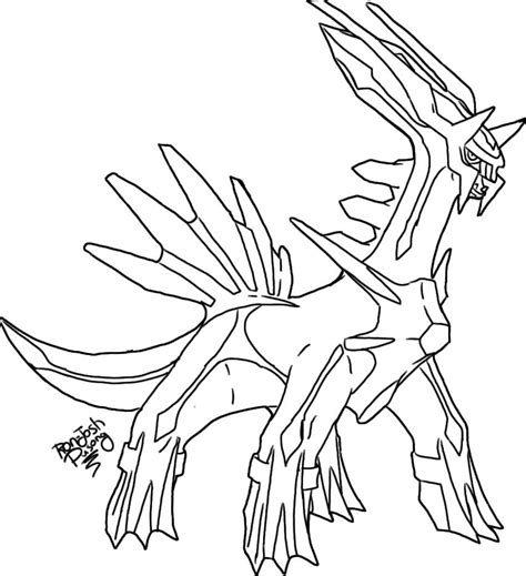 Pokemon Palkia Kleurplaat