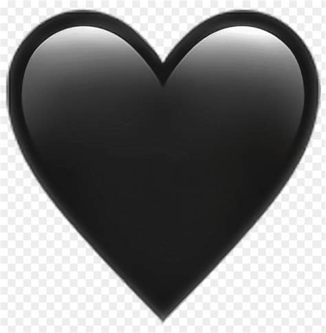 Black Heart Emoji Heart Black Emoji Emoticon Iphone Png Transparent