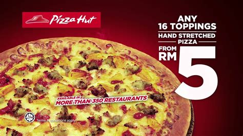 The personal pizza for just rm5, the regular these prices are way below average malaysian western food, making pizza hut malaysia a preferred choice for some. RM5 Hand-Stretched pizza (20") March 2015 - ENG - YouTube