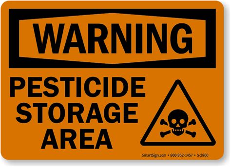 Pesticide Storage Area With Poison Graphic Sign Sku S 2860