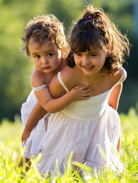 Little Sisters Stock Image Image Of Friends Happy Nature 45686447