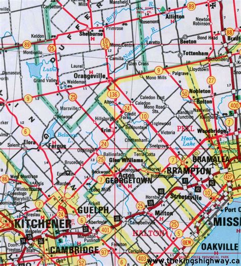Ontario Highway 25 Route Map The Kings Highways Of Ontario