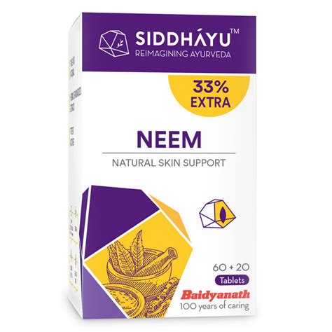 Siddhayu Neem Natural Skin Support 80 Tablets Price Uses Side