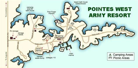 141328 1 16 0 55. Pointes West Army Resort Site Map | Picnic area, Camping ...