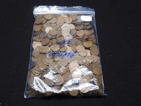 Bid Now Huge Grab Bag Of 500 Lincoln Wheat Cents September 1 0122