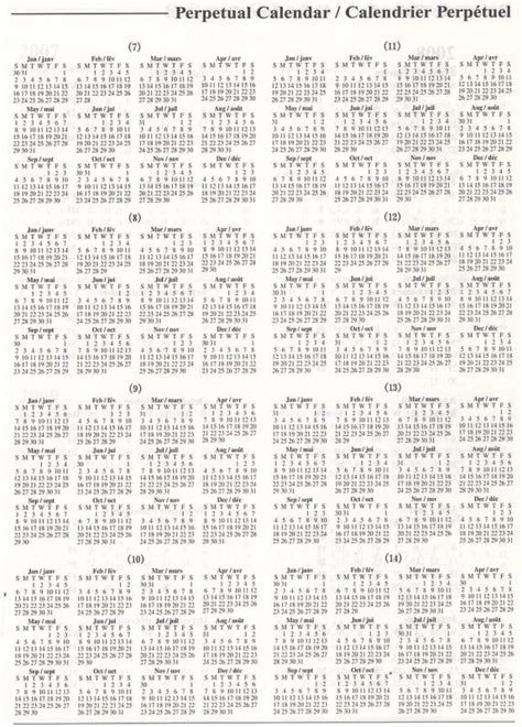 Perpetual Calendar Template Pdf Example Calendar Printable Perpetual