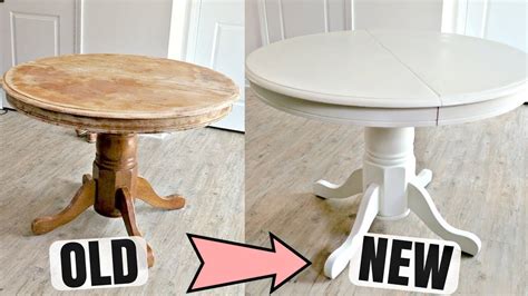 How To Refinish A Wooden Table With Chalk Paint Diy Youtube