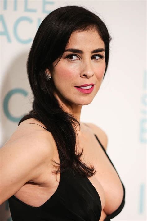 Taking The Plunge Sarah Silverman Flaunts Serious Cleavage In Slinky