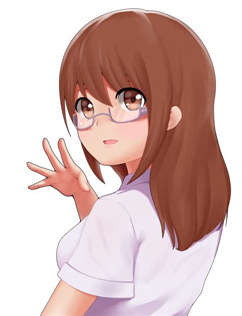 Happy Anime Girl Transparent Background