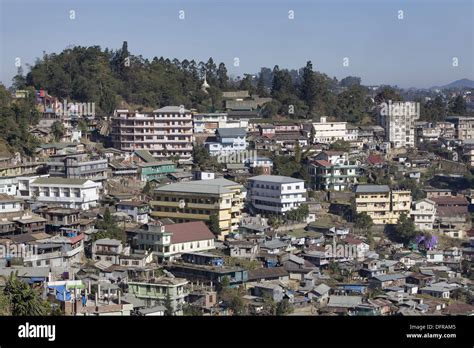 Aerial View Of Kohima City Nagaland India Stock Photo Alamy