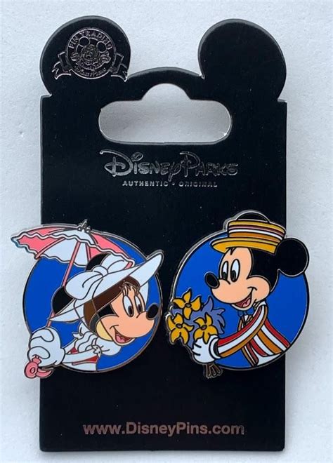 Mickey And Minnie Mouse Mary Poppins Disney Pin Set Disney Pins Sets