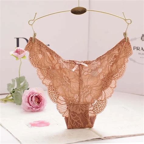 Wholesale Sexy Lace Panties Female Hollow Out Lace Underpant Brief Lingerie Ladies Bow Bikini