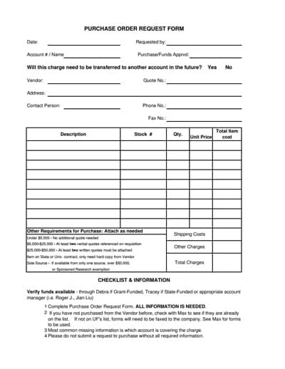 Purchase Request Template ~ Excel Templates