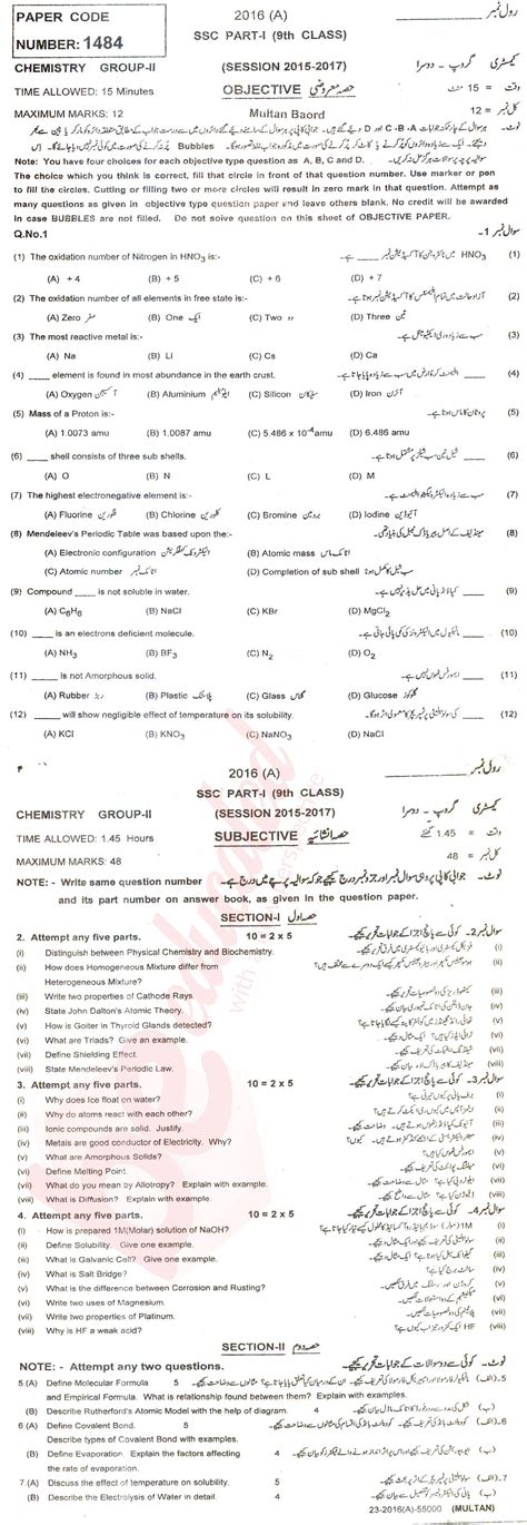 Sample of research paper on qualitative research types. BISE Multan Board 9th Class Past Papers English Medium 2018