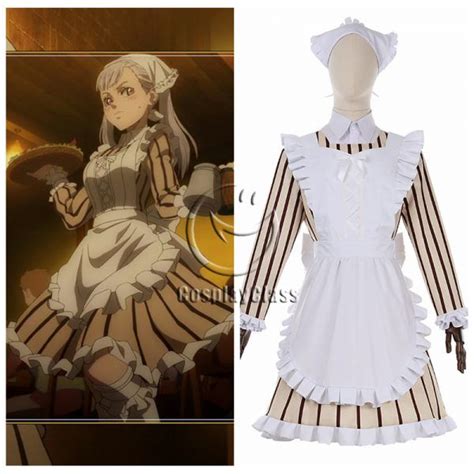Black Clover Noelle Silva Maid Cosplay Costume Girl Outfits Maid