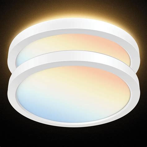 Parmida Pack Inch Led Flush Mount Ceiling Light With Night Light W Etl Color