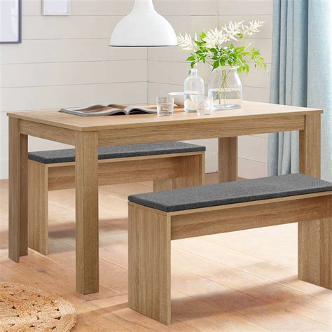 5 design ideas for an inviting dining room. Artiss Dining Table 4 Seater Wooden Kitchen Set Oak 120cm ...